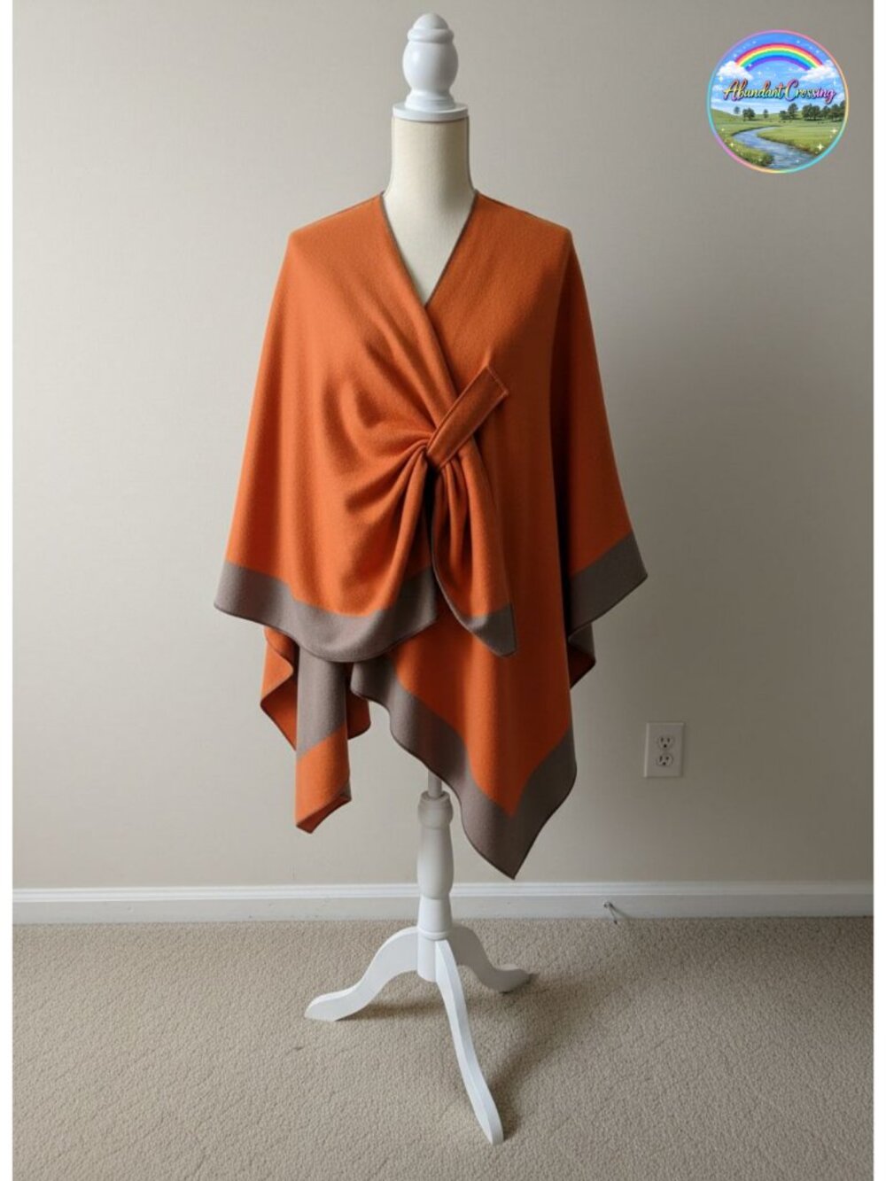 Womens Reversible Shawl Wrap Open Front Poncho Cape Soft Versatile Cardigan